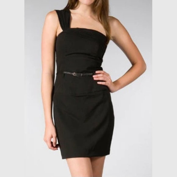 Black Halo Dresses & Skirts - Black Halo One Shoulder Fitted Jackie Dress